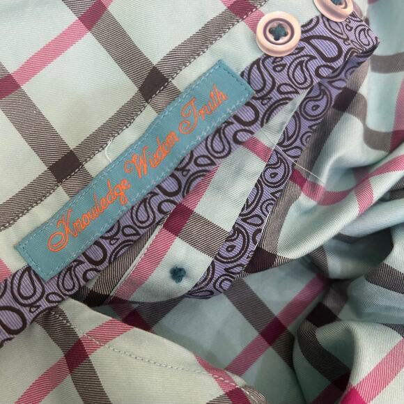 Robert Graham X Collection Men’s Shirt XL Blue Plaid Button Up LS Classic - Picture 8 of 13